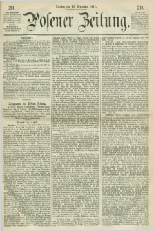 Posener Zeitung. 1861, [№] 211 (10 September) + dod.