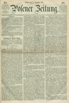 Posener Zeitung. 1861, [№] 212 (11 September) + dod.