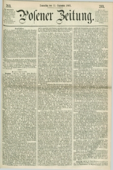 Posener Zeitung. 1861, [№] 213 (12 September) + dod.