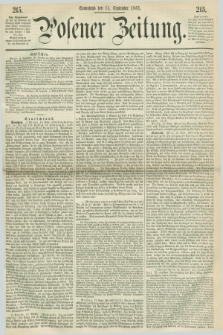 Posener Zeitung. 1861, [№] 215 (14 September) + dod.