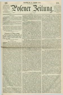 Posener Zeitung. 1861, [№] 219 (19 September) + dod.