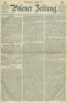 Posener Zeitung. 1861, [№] 221 (21 September) + dod.