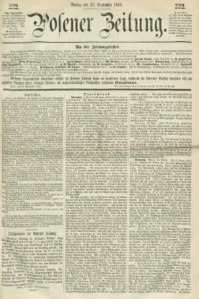 Posener Zeitung. 1861, [№] 222 (23 September) + dod.