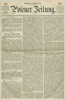 Posener Zeitung. 1861, [№] 224 (25 September) + dod.
