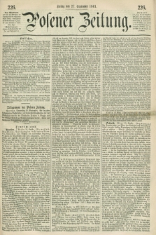 Posener Zeitung. 1861, [№] 226 (27 September) + dod.