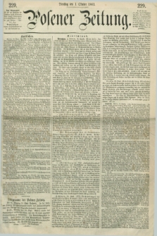 Posener Zeitung. 1861, [№] 229 (1 Oktober) + dod.