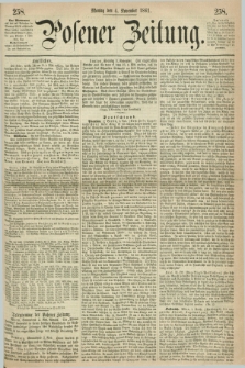 Posener Zeitung. 1861, [№] 258 (4 November) + dod.
