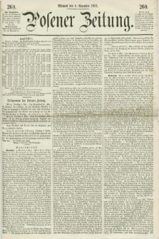 Posener Zeitung. 1861, [№] 260 (6 November) + dod.