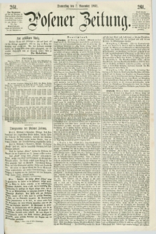 Posener Zeitung. 1861, [№] 261 (7 November) + dod.