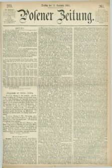 Posener Zeitung. 1861, [№] 265 (12 November) + dod.