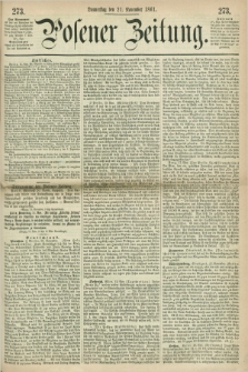 Posener Zeitung. 1861, [№] 273 (21 November) + dod.