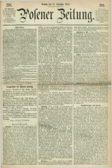 Posener Zeitung. 1861, [№] 276 (25 November) + dod.