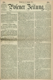 Posener Zeitung. 1861, [№] 278 (27 November) + dod.