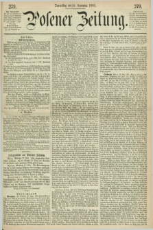 Posener Zeitung. 1861, [№] 279 (28 November) + dod.
