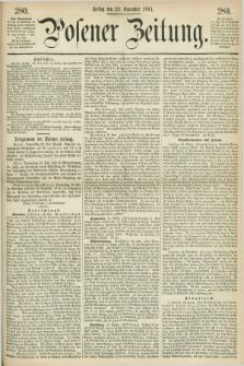 Posener Zeitung. 1861, [№] 280 (29 November) + dod.