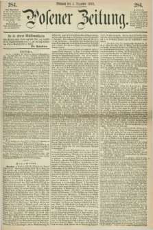Posener Zeitung. 1861, [№] 284 (4 Dezember) + dod.