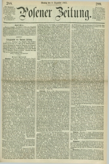 Posener Zeitung. 1861, [№] 288 (9 Dezember) + dod.