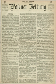 Posener Zeitung. 1862, [№] 17 (21 Januar) + dod.