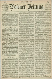 Posener Zeitung. 1862, [№] 20 (24 Januar) + dod.