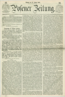 Posener Zeitung. 1862, [№] 22 (27 Januar) + dod.