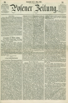 Posener Zeitung. 1862, [№] 51 (1 März) + dod.