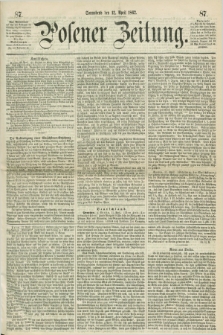 Posener Zeitung. 1862, [№] 87 (12 April) + dod.
