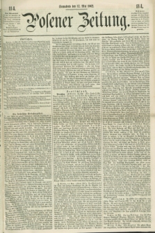 Posener Zeitung. 1862, [№] 114 (17 Mai) + dod.