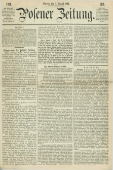 Posener Zeitung. 1862, [№] 179 (4 August) + dod.