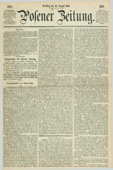 Posener Zeitung. 1862, [№] 198 (26 August) + dod.