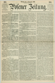 Posener Zeitung. 1862, [№] 203 (1 September) + dod.