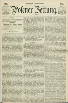 Posener Zeitung. 1862, [№] 206 (4 September) + dod.