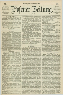 Posener Zeitung. 1862, [№] 211 (10 September) + dod.