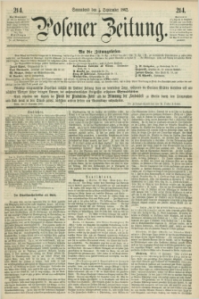 Posener Zeitung. 1862, [№] 214 (13 September) + dod.