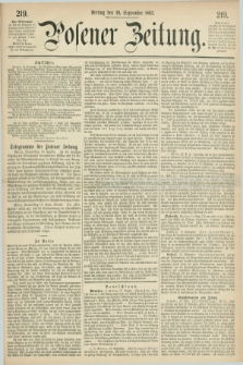 Posener Zeitung. 1862, [№] 219 (19 September) + dod.