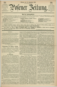 Posener Zeitung. 1862, [№] 221 (22 September) + dod.
