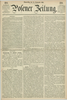 Posener Zeitung. 1862, [№] 224 (25 September) + dod.