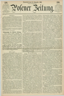 Posener Zeitung. 1862, [№] 226 (27 September) + dod.