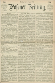 Posener Zeitung. 1862, [№] 234 (7 Oktober) + dod.