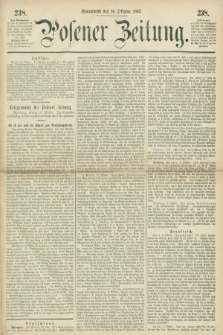 Posener Zeitung. 1862, [№] 238 (11 Oktober) + dod.