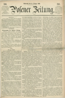 Posener Zeitung. 1862, [№] 241 (15 Oktober) + dod.