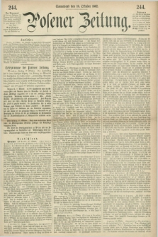 Posener Zeitung. 1862, [№] 244 (18 Oktober) + dod.