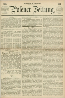 Posener Zeitung. 1862, [№] 253 (29 Oktober) + dod.