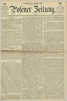 Posener Zeitung. 1862, [№] 256 (1 November) + dod.