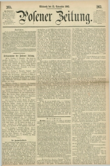 Posener Zeitung. 1862, [№] 265 (12 November) + dod.