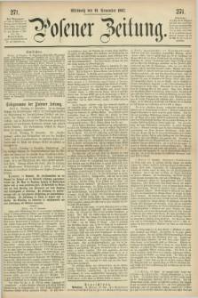 Posener Zeitung. 1862, [№] 271 (19 November) + dod.