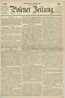 Posener Zeitung. 1862, [№] 273 (21 November) + dod.