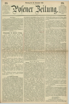 Posener Zeitung. 1862, [№] 275 (24 November) + dod.