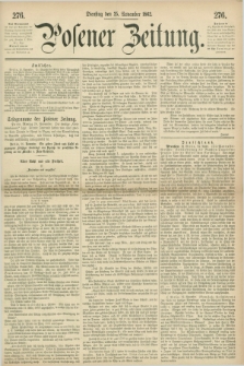 Posener Zeitung. 1862, [№] 276 (25 November) + dod.