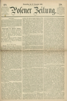Posener Zeitung. 1862, [№] 278 (27 November) + dod.