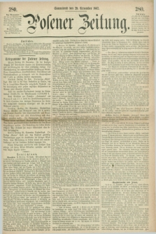 Posener Zeitung. 1862, [№] 280 (29 November) + dod.
